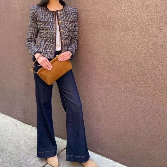 ♥️ SOLD♥️ VERONICA BEARD Lars button-embellished metallic tweed jacket - Picture 14 of 14